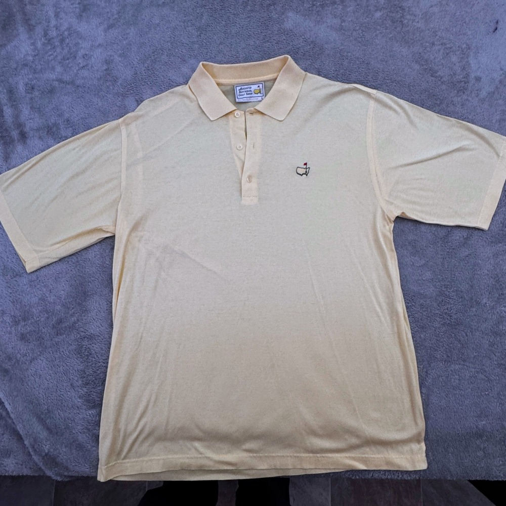 Augusta‎ National Golf Shop Polo Men's Size Large Short Sleeve Yellow